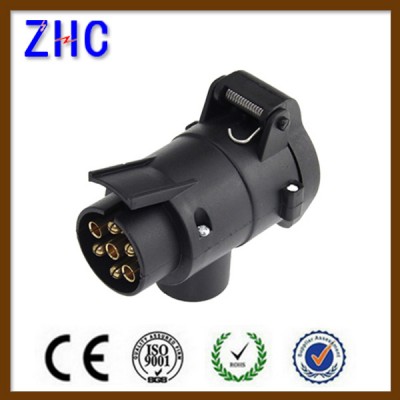 European 12V 24V 7p 13p Brass Power Connect PVC Plastic Truck Vehicle Trailer Male Female Plug Socket Connector